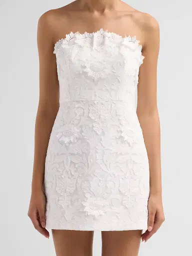 As It May Women's Nerida Floral Appliqué Sheath Mini Dress - Ivory - Size XXL | Thumbnail 5 As It May Women's Nerida Floral Appliqué Sheath Mini Dress - Ivory - Size XXL | Thumbnail 5