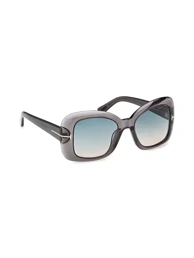 Tom Ford Women's Sandra-02 52MM Square Sunglasses - Grey Turquoise | Thumbnail 8 Tom Ford Women's Sandra-02 52MM Square Sunglasses - Grey Turquoise | Thumbnail 8