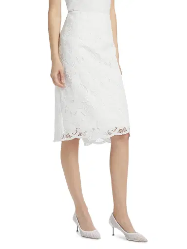 Kobi Halperin Women's Nala Lace Pencil Skirt - White | Thumbnail 4 Kobi Halperin Women's Nala Lace Pencil Skirt - White | Thumbnail 4