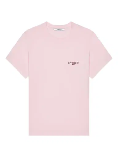 Givenchy Women's Slim T-Shirt in Cotton with Embroidery - Light Pink | Thumbnail 1 Givenchy Women's Slim T-Shirt in Cotton with Embroidery - Light Pink | Thumbnail 1