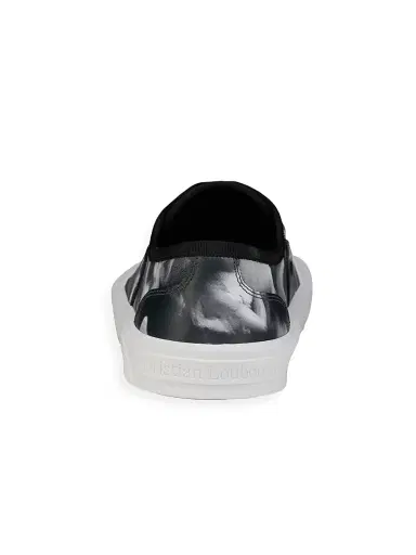Christian Louboutin Men's Tactical Skate Low-Top Sneakers - Black White | Thumbnail 3 Christian Louboutin Men's Tactical Skate Low-Top Sneakers - Black White | Thumbnail 3
