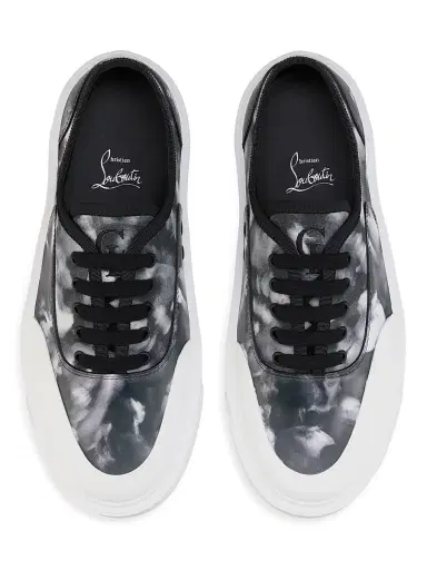 Christian Louboutin Men's Tactical Skate Low-Top Sneakers - Black White | Thumbnail 5 Christian Louboutin Men's Tactical Skate Low-Top Sneakers - Black White | Thumbnail 5