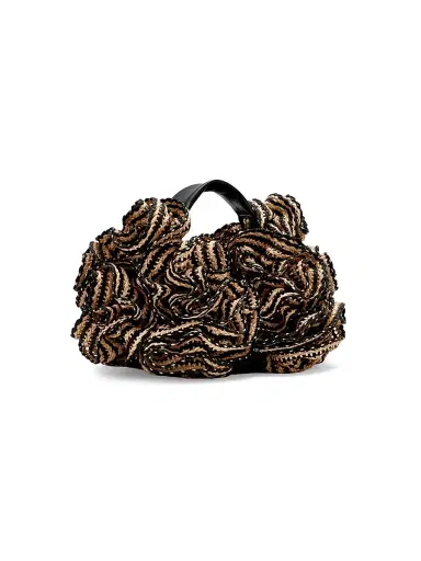 Ganni Women's Froufrou Mini Hobo Bag - Black | Thumbnail 2 Ganni Women's Froufrou Mini Hobo Bag - Black | Thumbnail 2