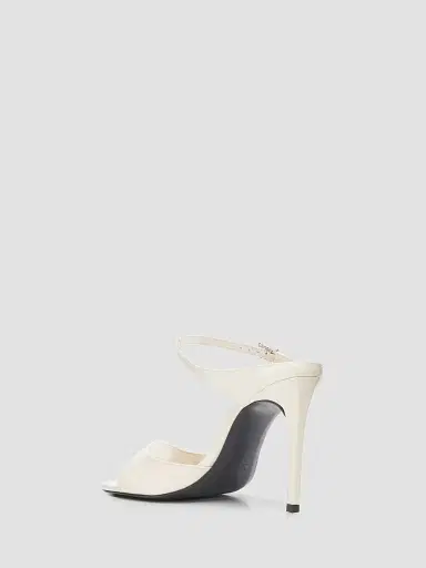 Schutz Women's Lyra 100MM Patent Leather Slip-On Sandals - Sugar White | Thumbnail 2 Schutz Women's Lyra 100MM Patent Leather Slip-On Sandals - Sugar White | Thumbnail 2