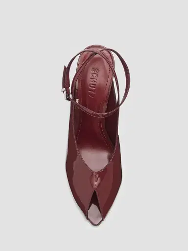 Schutz Women's Liv 95MM Patent Leather Pumps - Wine Berry | Thumbnail 3 Schutz Women's Liv 95MM Patent Leather Pumps - Wine Berry | Thumbnail 3