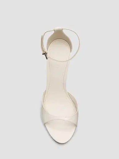 Schutz Women's Scarlett 100MM Patent Leather Wedge Sandals - Sugar White | Thumbnail 3 Schutz Women's Scarlett 100MM Patent Leather Wedge Sandals - Sugar White | Thumbnail 3
