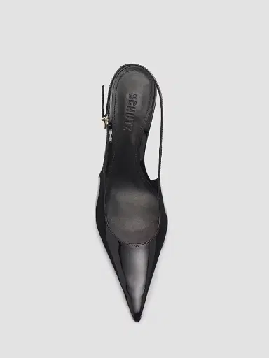 Schutz Women's Diora 100MM Patent Leather Slingback Pumps - Black | Thumbnail 4 Schutz Women's Diora 100MM Patent Leather Slingback Pumps - Black | Thumbnail 4