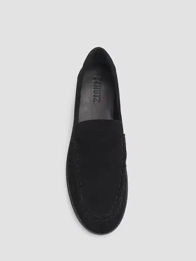 Schutz Women's Tyla Moc Toe Suede Loafers - Black | Thumbnail 5 Schutz Women's Tyla Moc Toe Suede Loafers - Black | Thumbnail 5