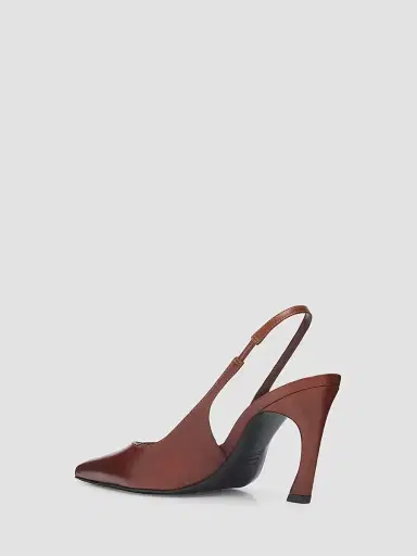 Schutz Women's Lexi 90MM Leather Slingback Pumps - Warm Toffee | Thumbnail 2 Schutz Women's Lexi 90MM Leather Slingback Pumps - Warm Toffee | Thumbnail 2