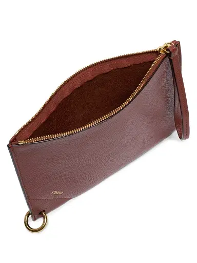Chloé Women's Grained Leather Pouch - Clay Brown | Thumbnail 5 Chloé Women's Grained Leather Pouch - Clay Brown | Thumbnail 5