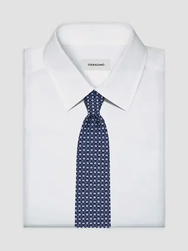 Ferragamo Men's Frog Print Silk Tie | Thumbnail 2 Ferragamo Men's Frog Print Silk Tie | Thumbnail 2