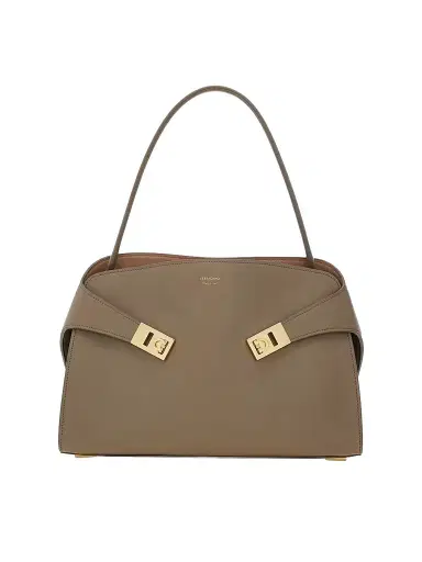 Ferragamo Women's Hug Medium Gancini Leather Shoulder Bag | Thumbnail 1 Ferragamo Women's Hug Medium Gancini Leather Shoulder Bag | Thumbnail 1