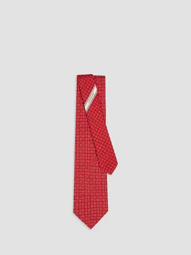 Ferragamo Men's Gancini Two-Tone Silk Tie | Thumbnail 3 Ferragamo Men's Gancini Two-Tone Silk Tie | Thumbnail 3