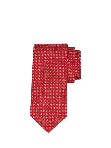 Ferragamo Men's Gancini Two-Tone Silk Tie | Thumbnail 1 Ferragamo Men's Gancini Two-Tone Silk Tie | Thumbnail 1