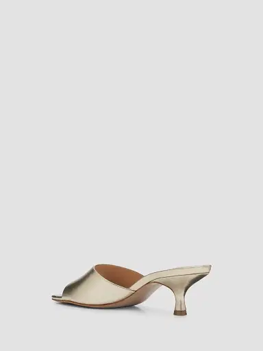 Schutz Women's Dethalia Metallic Leather Sandals - Platina | Thumbnail 4 Schutz Women's Dethalia Metallic Leather Sandals - Platina | Thumbnail 4