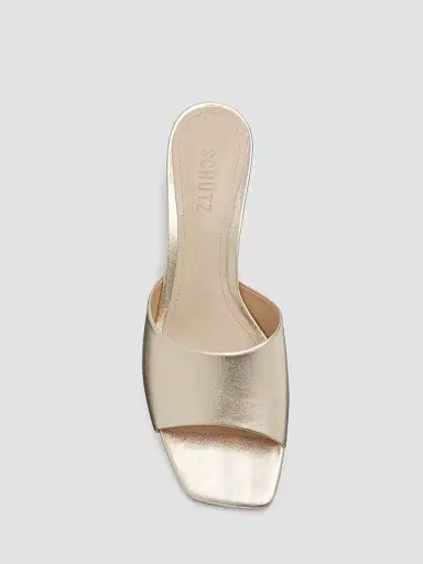 Schutz Women's Dethalia Metallic Leather Sandals - Platina | Thumbnail 5 Schutz Women's Dethalia Metallic Leather Sandals - Platina | Thumbnail 5