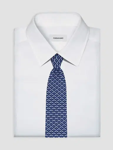 Ferragamo Men's Fox Print Silk Tie | Thumbnail 2 Ferragamo Men's Fox Print Silk Tie | Thumbnail 2