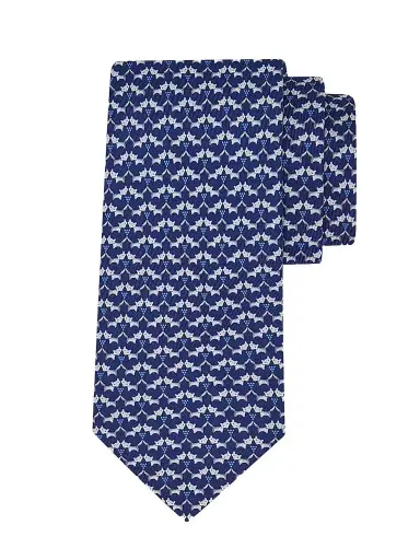Ferragamo Men's Fox Print Silk Tie | Thumbnail 1 Ferragamo Men's Fox Print Silk Tie | Thumbnail 1