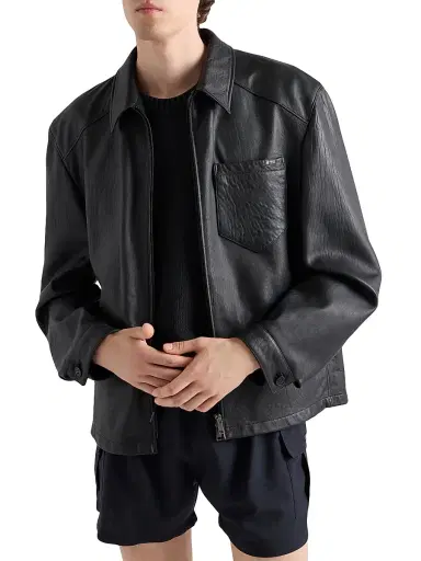 Prada Men's Nappa Leather Jacket | Thumbnail 3 Prada Men's Nappa Leather Jacket | Thumbnail 3