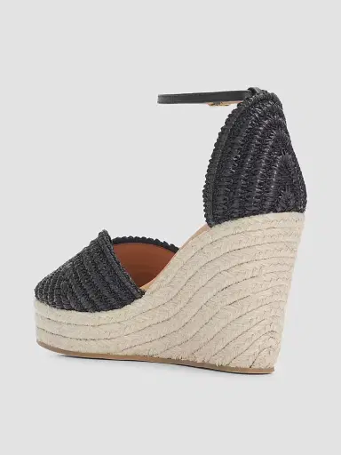 Odissì Women's Ava Platform Wedge Espadrilles - Black - Size 11 | Thumbnail 2 Odissì Women's Ava Platform Wedge Espadrilles - Black - Size 11 | Thumbnail 2