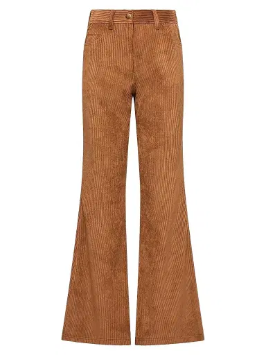 Moncler Women's Pants in Corduroy - Camel Beige - Size Large | Thumbnail 1 Moncler Women's Pants in Corduroy - Camel Beige - Size Large | Thumbnail 1