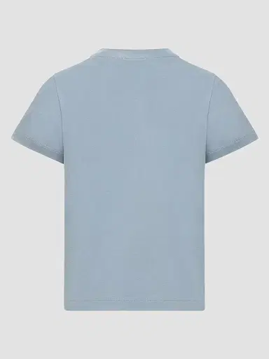 Moncler Little Boy's & Boy's Crewneck T-Shirt in Cotton - Light Blue Grey Navy Blue | Thumbnail 3 Moncler Little Boy's & Boy's Crewneck T-Shirt in Cotton - Light Blue Grey Navy Blue | Thumbnail 3