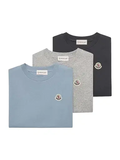 Moncler Little Boy's & Boy's Crewneck T-Shirt in Cotton - Light Blue Grey Navy Blue | Thumbnail 1 Moncler Little Boy's & Boy's Crewneck T-Shirt in Cotton - Light Blue Grey Navy Blue | Thumbnail 1