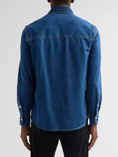 Isaia Men's Cotton Denim Pocket Shirt - Medium Blue - Size XXL | Thumbnail 3 Isaia Men's Cotton Denim Pocket Shirt - Medium Blue - Size XXL | Thumbnail 3