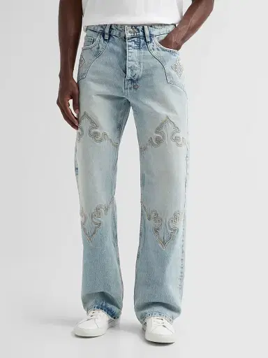 Ksubi Men's Toro Krystal Blue Bootcut Jeans - Denim | Thumbnail 4 Ksubi Men's Toro Krystal Blue Bootcut Jeans - Denim | Thumbnail 4
