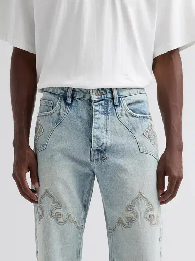 Ksubi Men's Toro Krystal Blue Bootcut Jeans - Denim | Thumbnail 5 Ksubi Men's Toro Krystal Blue Bootcut Jeans - Denim | Thumbnail 5