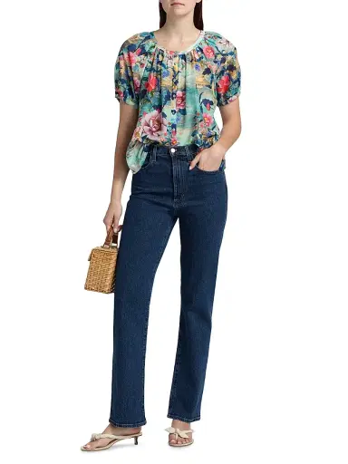 Johnny Was Women's Avah Chemis Floral Button-Front Shirt - Chemis Scarf | Thumbnail 2 Johnny Was Women's Avah Chemis Floral Button-Front Shirt - Chemis Scarf | Thumbnail 2