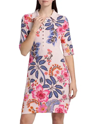 Johnny Was Women's The Janie Favorite Floral Polo Shirtdress - Lirelle | Thumbnail 3 Johnny Was Women's The Janie Favorite Floral Polo Shirtdress - Lirelle | Thumbnail 3