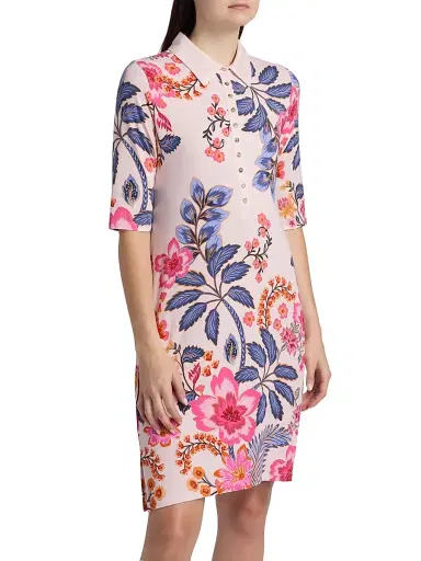 Johnny Was Women's The Janie Favorite Floral Polo Shirtdress - Lirelle | Thumbnail 4 Johnny Was Women's The Janie Favorite Floral Polo Shirtdress - Lirelle | Thumbnail 4