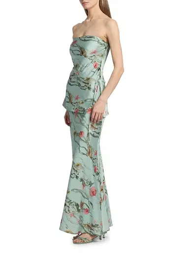 Amur Women's Ever Printed Tiered Maxi Dress - Tidal Mosaic - Size 12 | Thumbnail 4 Amur Women's Ever Printed Tiered Maxi Dress - Tidal Mosaic - Size 12 | Thumbnail 4