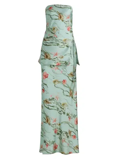Amur Women's Ever Printed Tiered Maxi Dress - Tidal Mosaic - Size 12 | Thumbnail 1 Amur Women's Ever Printed Tiered Maxi Dress - Tidal Mosaic - Size 12 | Thumbnail 1
