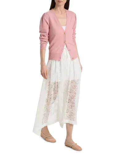 DÔEN Women's Zinnia Lace Midi-Skirt - Salt - Size XS | Thumbnail 2 DÔEN Women's Zinnia Lace Midi-Skirt - Salt - Size XS | Thumbnail 2