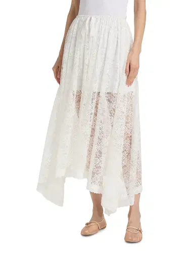 DÔEN Women's Zinnia Lace Midi-Skirt - Salt - Size XS | Thumbnail 3 DÔEN Women's Zinnia Lace Midi-Skirt - Salt - Size XS | Thumbnail 3