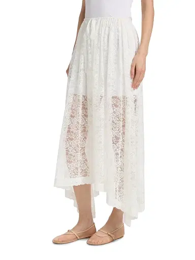 DÔEN Women's Zinnia Lace Midi-Skirt - Salt - Size XS | Thumbnail 4 DÔEN Women's Zinnia Lace Midi-Skirt - Salt - Size XS | Thumbnail 4