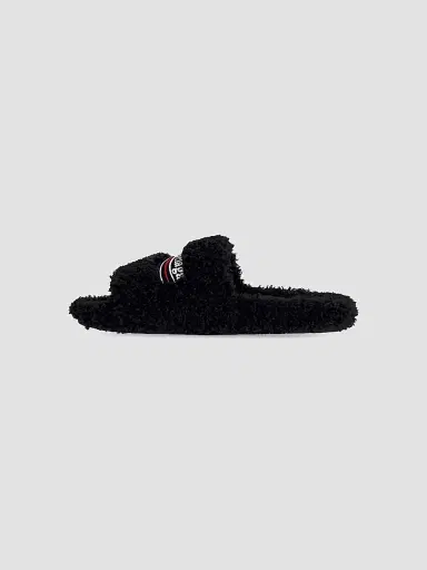 Balenciaga Women's Fluffy Slide Sandals - Black - Size 12 | Thumbnail 2 Balenciaga Women's Fluffy Slide Sandals - Black - Size 12 | Thumbnail 2