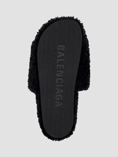 Balenciaga Women's Fluffy Slide Sandals - Black - Size 12 | Thumbnail 6 Balenciaga Women's Fluffy Slide Sandals - Black - Size 12 | Thumbnail 6