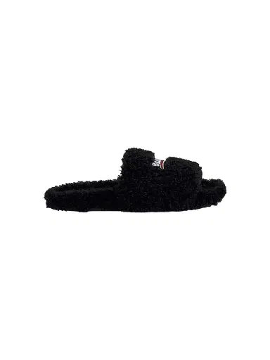 Balenciaga Women's Fluffy Slide Sandals - Black - Size 12 | Thumbnail 1 Balenciaga Women's Fluffy Slide Sandals - Black - Size 12 | Thumbnail 1