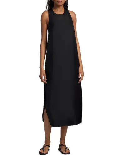 Loulou de Saison Women's Paloma Twist Back Silk Midi-Slipdress - Black - Size XS | Thumbnail 3 Loulou de Saison Women's Paloma Twist Back Silk Midi-Slipdress - Black - Size XS | Thumbnail 3