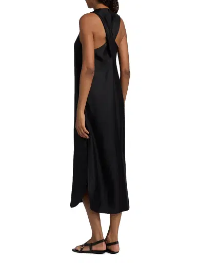 Loulou de Saison Women's Paloma Twist Back Silk Midi-Slipdress - Black - Size XS | Thumbnail 5 Loulou de Saison Women's Paloma Twist Back Silk Midi-Slipdress - Black - Size XS | Thumbnail 5