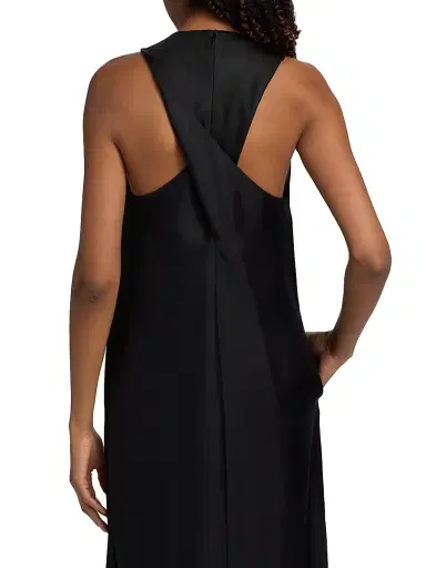 Loulou de Saison Women's Paloma Twist Back Silk Midi-Slipdress - Black - Size XS | Thumbnail 6 Loulou de Saison Women's Paloma Twist Back Silk Midi-Slipdress - Black - Size XS | Thumbnail 6