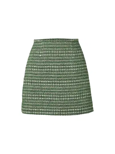Carolina Herrera Women's Tweed Cotton-Blend Miniskirt - Green Multi | Thumbnail 1 Carolina Herrera Women's Tweed Cotton-Blend Miniskirt - Green Multi | Thumbnail 1