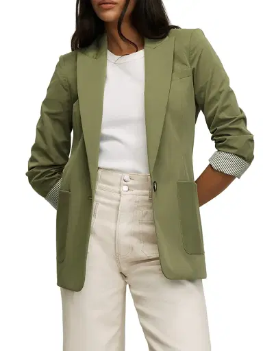 Veronica Beard Women's Mcallin Dickey Jacket - Stone Army | Thumbnail 3 Veronica Beard Women's Mcallin Dickey Jacket - Stone Army | Thumbnail 3
