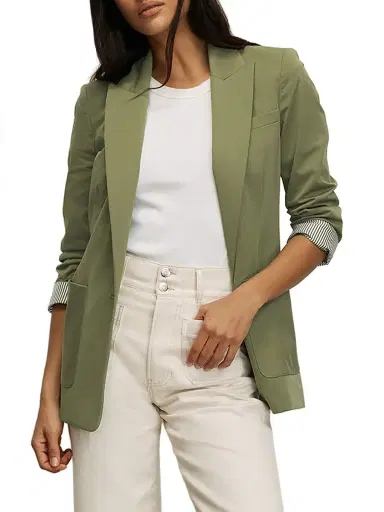 Veronica Beard Women's Mcallin Dickey Jacket - Stone Army | Thumbnail 4 Veronica Beard Women's Mcallin Dickey Jacket - Stone Army | Thumbnail 4