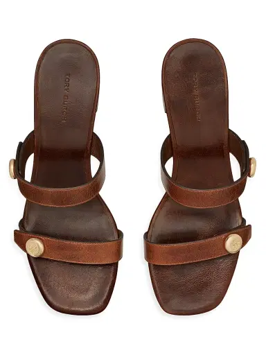 Tory Burch Women's Romy City 55MM Leather Sandals - Deep Cuoio - Size 9.5 | Thumbnail 3 Tory Burch Women's Romy City 55MM Leather Sandals - Deep Cuoio - Size 9.5 | Thumbnail 3