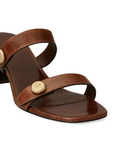 Tory Burch Women's Romy City 55MM Leather Sandals - Deep Cuoio - Size 9.5 | Thumbnail 4 Tory Burch Women's Romy City 55MM Leather Sandals - Deep Cuoio - Size 9.5 | Thumbnail 4