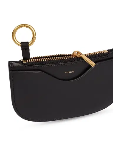 Vince Women's Demma Half Moon Leather Card Case | Thumbnail 4 Vince Women's Demma Half Moon Leather Card Case | Thumbnail 4